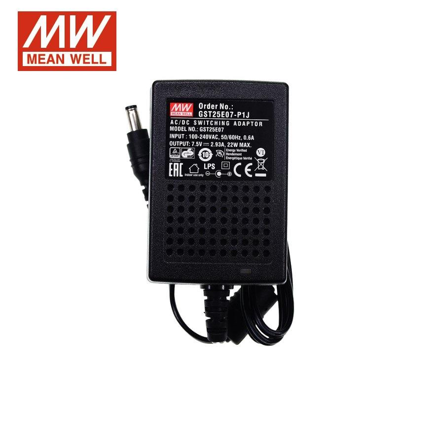 GST25E明纬P1J电源供应器E05/E09/E12/E15/E18/E24/E4825W7.5V