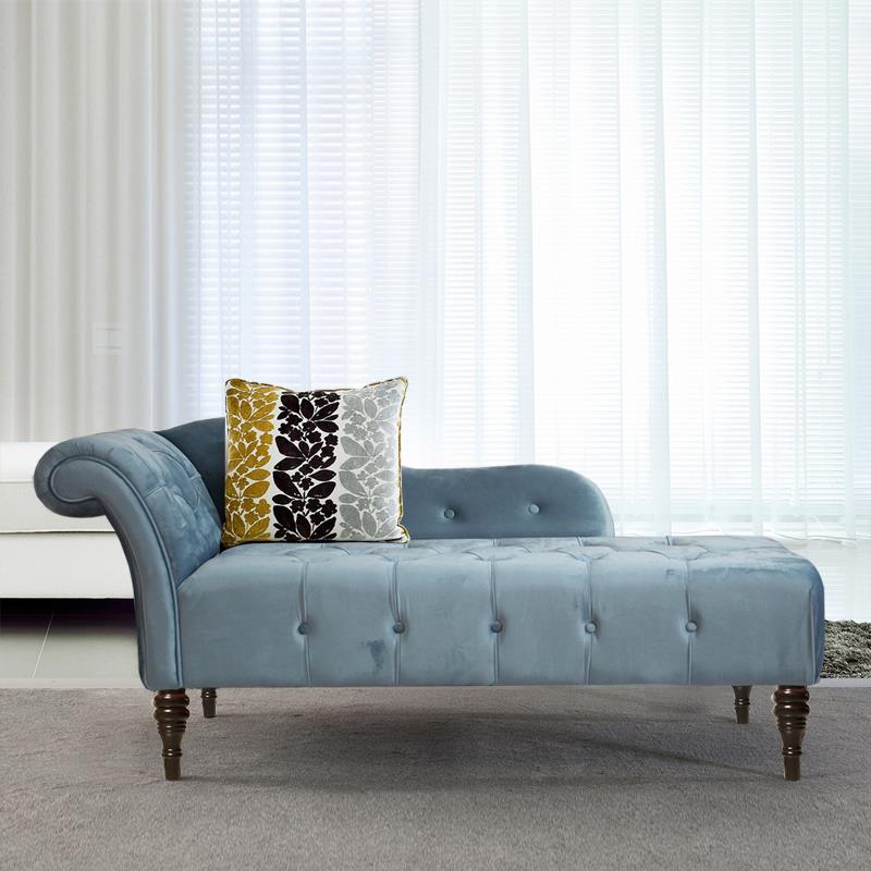 A10L美式小户型客厅休闲贵妃榻阳台沙发卧室床尾床边凳实木躺椅换