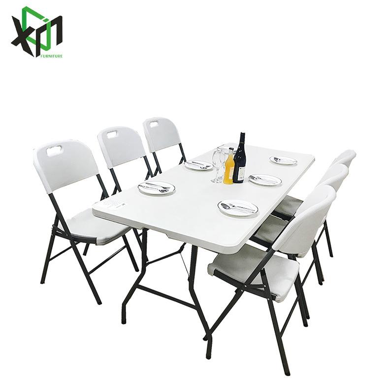 折叠桌吹塑桌户外便携式长桌培训会议长方形折叠桌