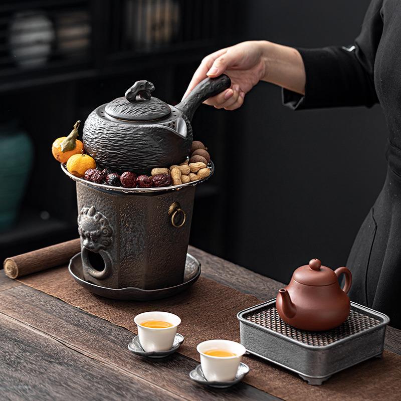 围炉煮茶装备一套日式烤茶全套煮茶炉炭炉炭火炉明火炉煮茶壶套装