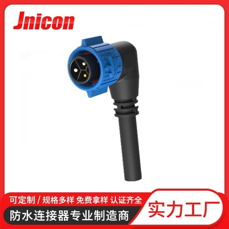 M19包胶90度公头母头高性能防水防腐蚀抗老化连接器2-18芯都可做