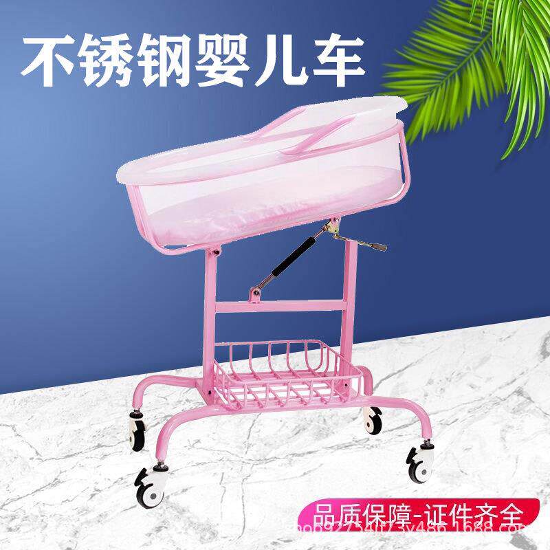 不锈钢婴儿床可移动婴儿床新生儿多功能摇篮无漆bb宝宝床拼接大床