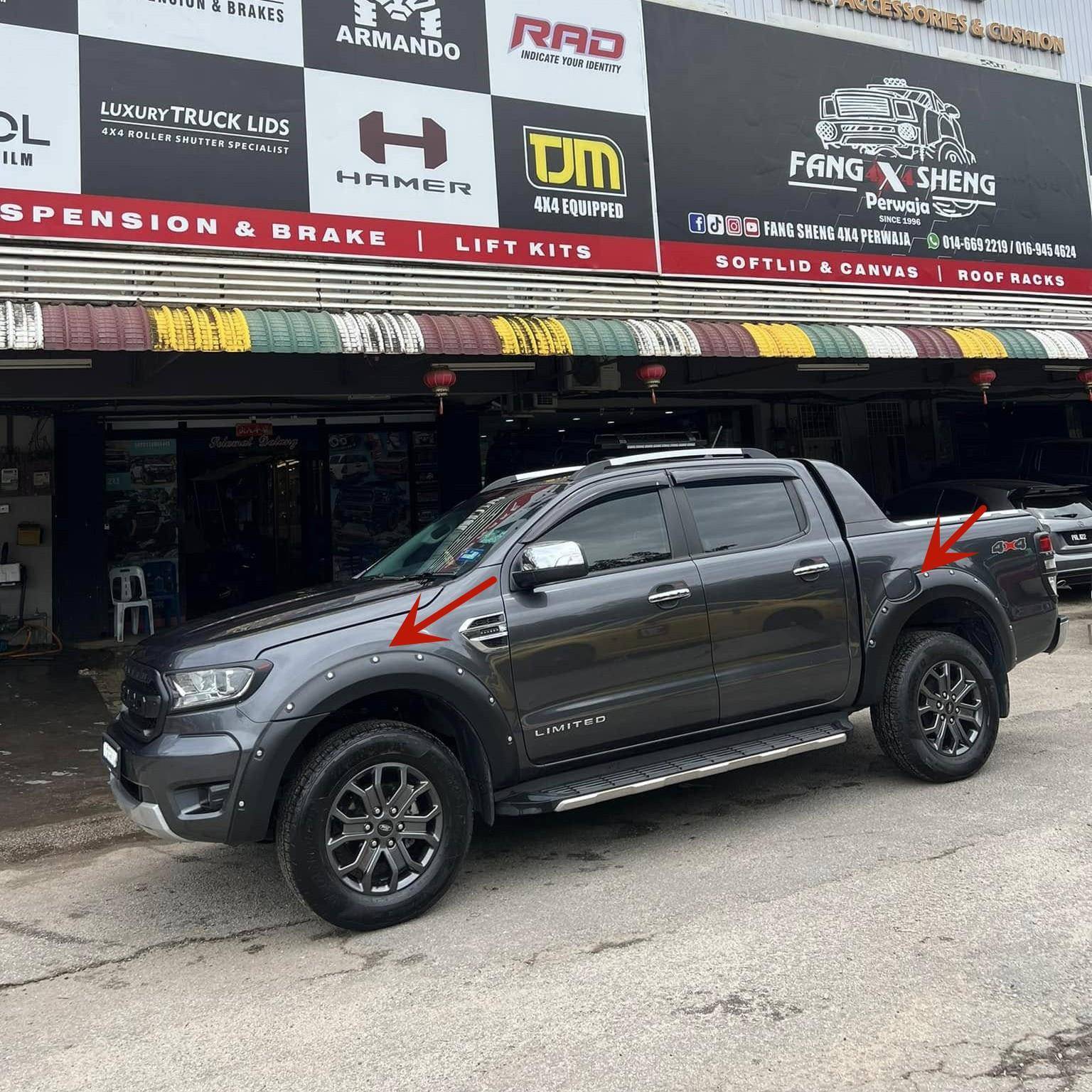 RANGER轮眉带装饰钉款2015-2019款专车专用大轮眉改装福特皮卡T8