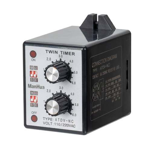 双调型多段时间继电器ATDV-NC不带座循环计时器