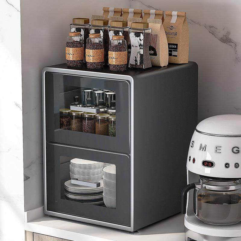 厨房调料品置物架多功能台面带抽屉防尘油盐酱醋调味品收纳储物架