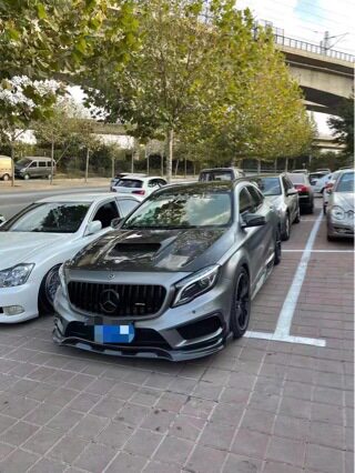 适用于奔驰CLA级C117CLA200CLA45AMG改装碳纤维前唇后唇机盖