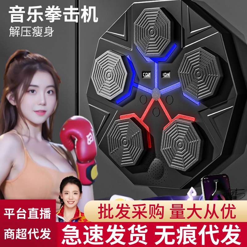 智能音乐拳击机墙靶家用儿童成人打拳大号沙袋反应靶训练器材
