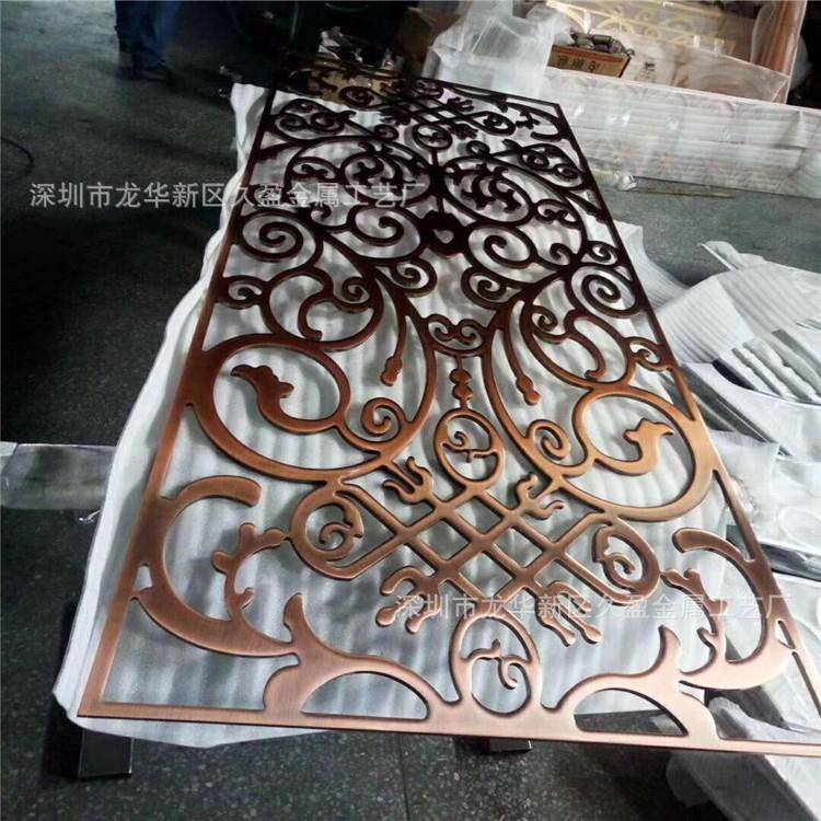 铝板雕花做旧铝镁合金仿古铜屏风隔断铝板雕刻壁画文字切割