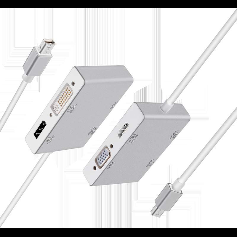 Mini DP 四合一 分线器转HDMI+VGA+DVI+DP