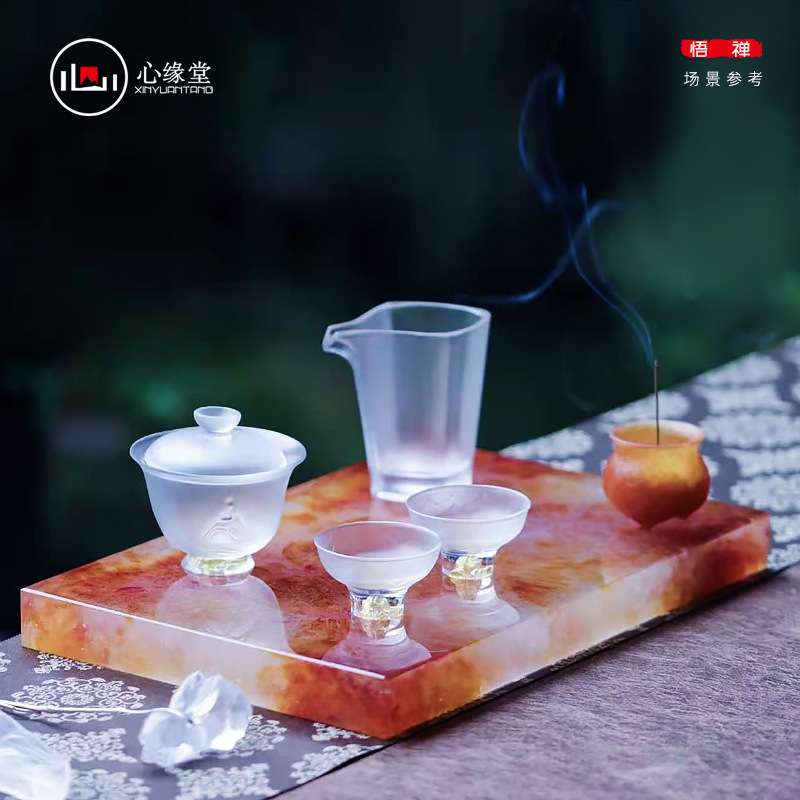 心缘堂琉璃茶具【悟禅杯】 功夫杯品茗杯茶杯盖碗 送友好礼