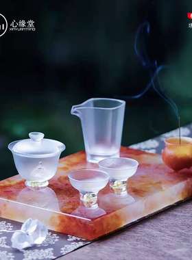 心缘堂琉璃茶具【悟禅杯】 功夫杯品茗杯茶杯盖碗 送友好礼