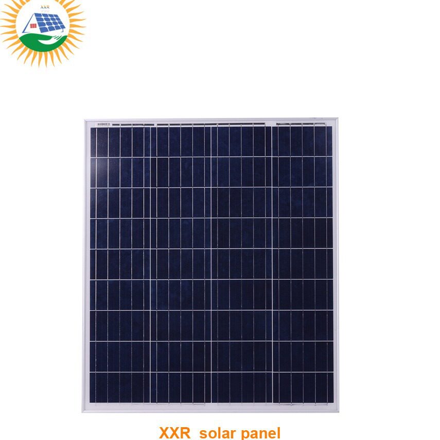 户外80W多晶太阳能玻璃板铝合金边框18V太阳能板光伏组件发电系统