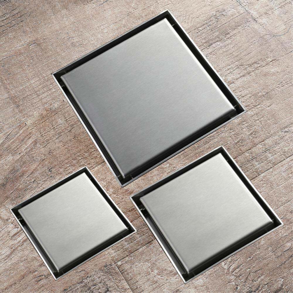 HIDDEP方形隐藏不锈钢卫生间阳台防臭防虫排水地漏拉丝HIDL149-1