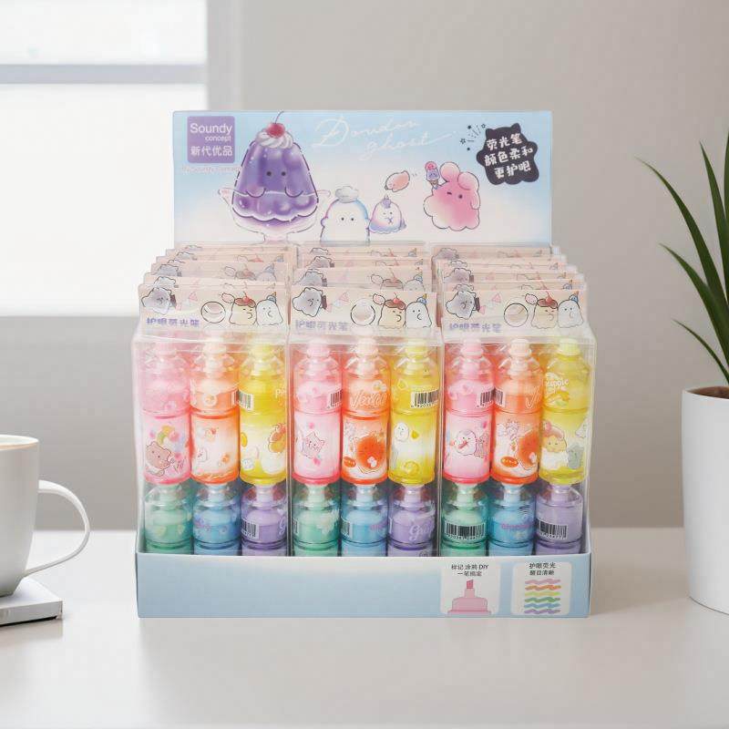 幽幽家族6色荧光笔划重点笔爆款手帐笔淡色系护眼柔绘笔轮廓笔标,电子/电工,接线端子,淘宝优惠券,粉丝福利购,淘宝优惠卷