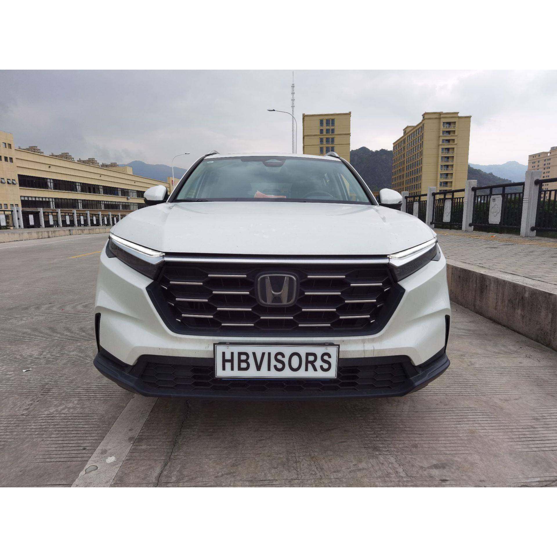 适用于23CRV6片黑武士晴雨挡黑色雨眉装饰改装钛金黑遮雨