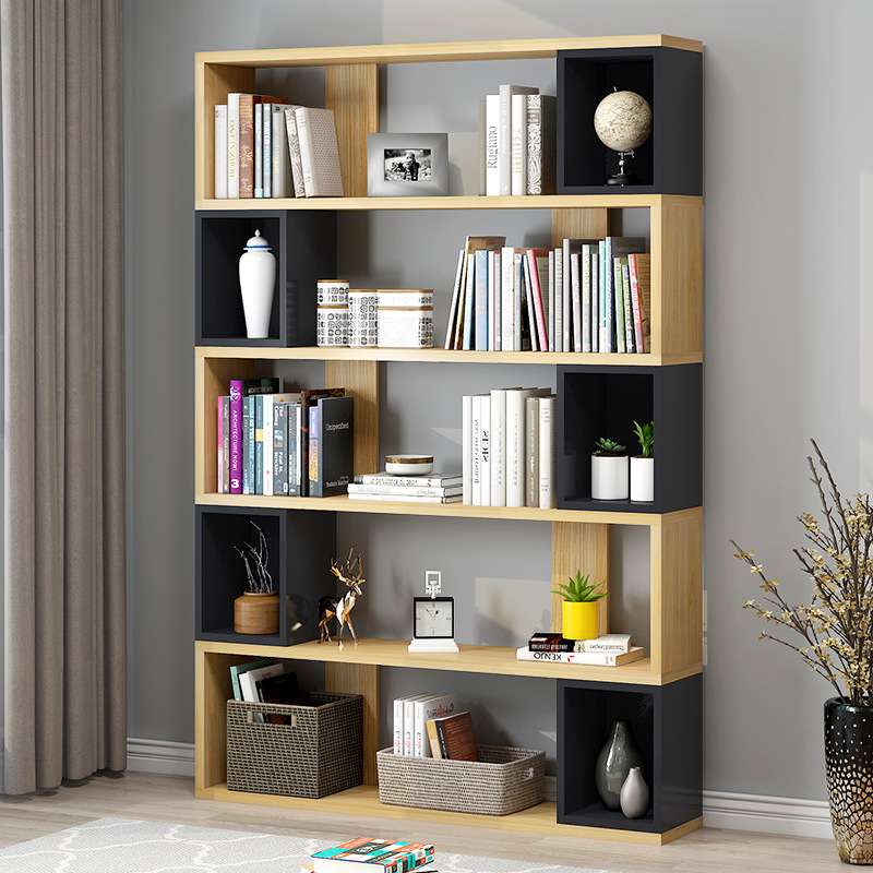 简约书架展示柜单元格置物架落地收纳架阅读书柜经济型学生