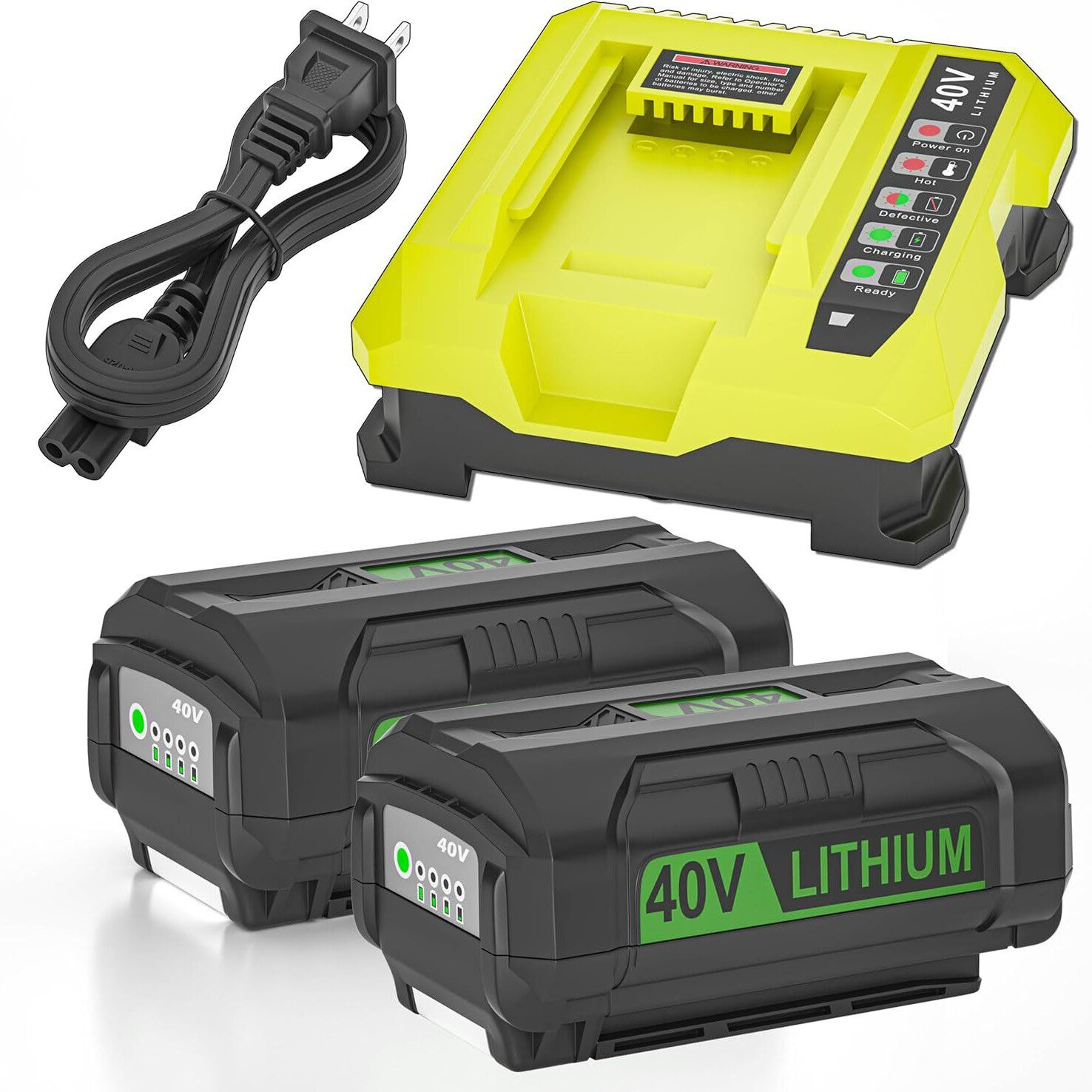 适用于Ryobi利优比40V快速充电器利优比OP400电动工具电池充电器