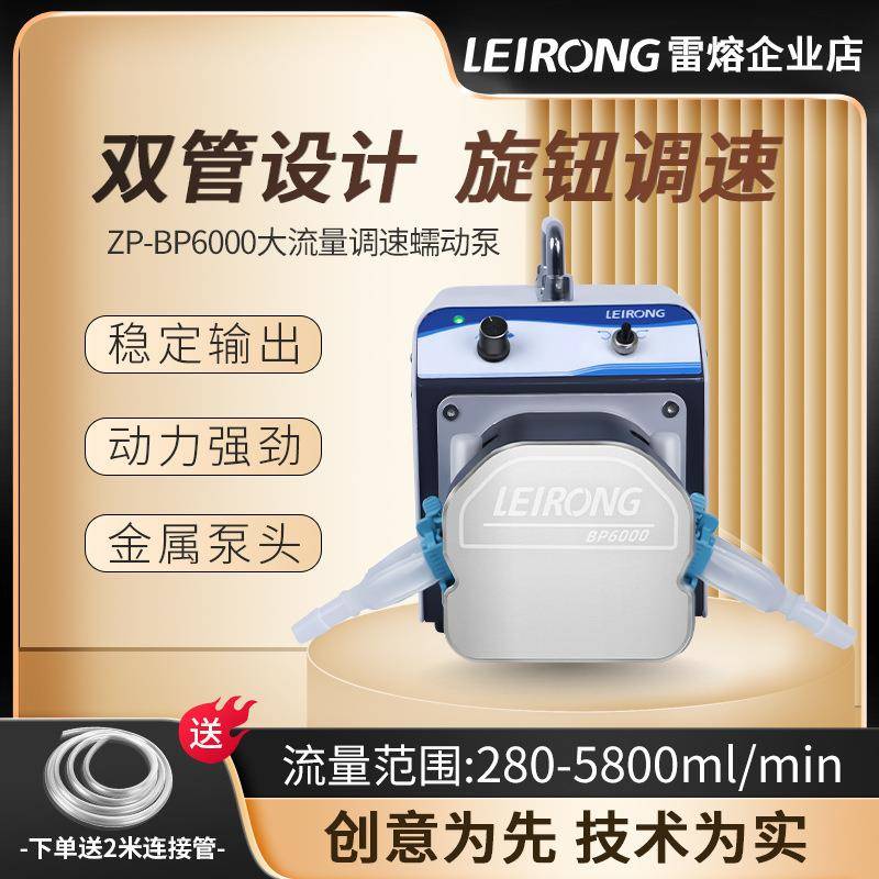 雷熔实验室微型灌装抽水可调速双通道蠕动泵6000ml/min自吸循环泵