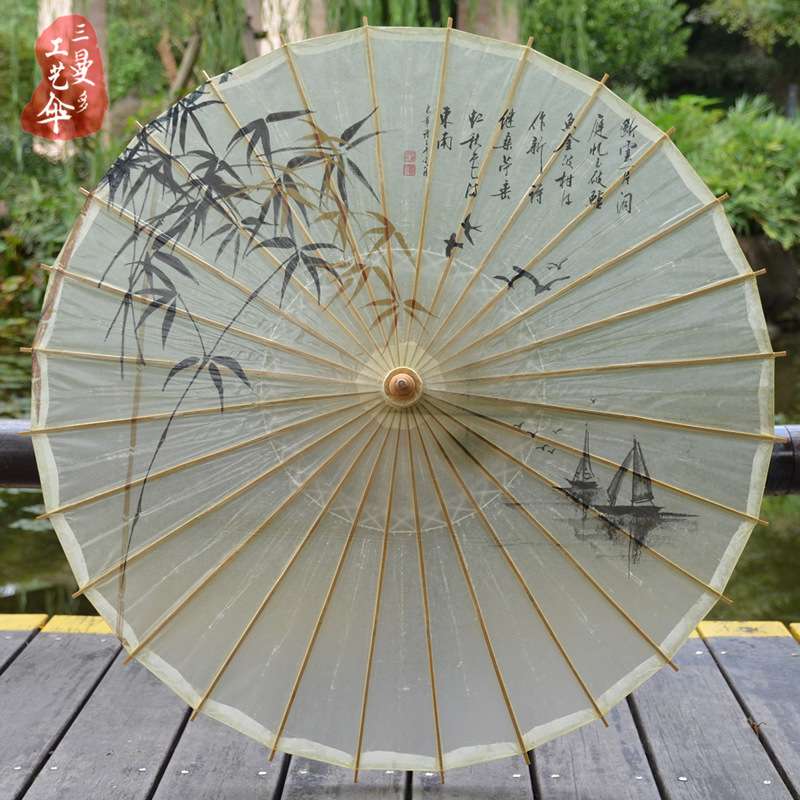 现货1米超大油纸伞防风雨防晒古代雨伞老式工艺手工伞古风汉服伞