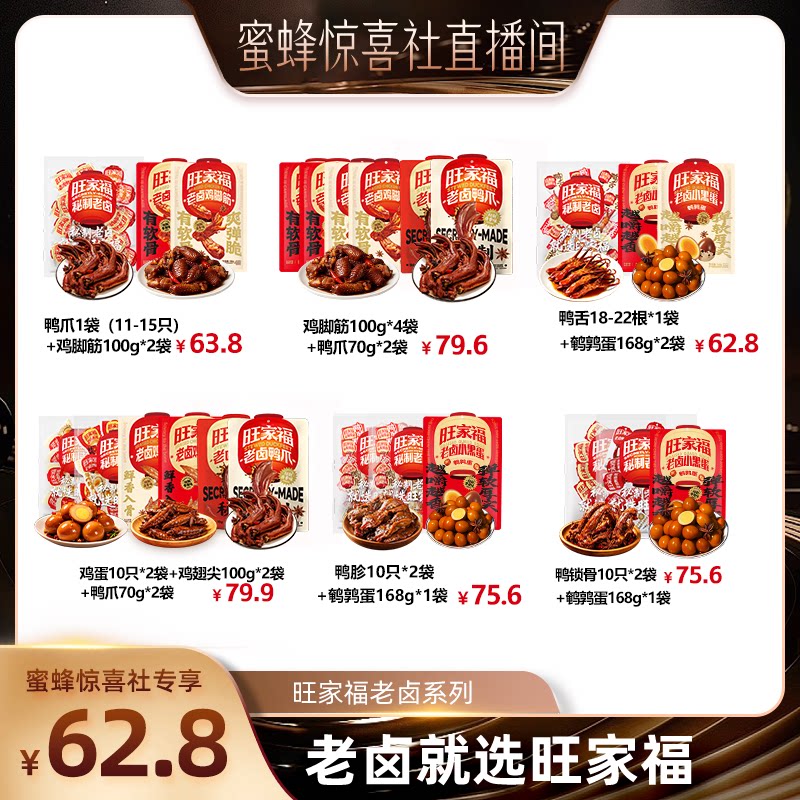 旺家福老卤鸡脚筋丨休闲小零食图片