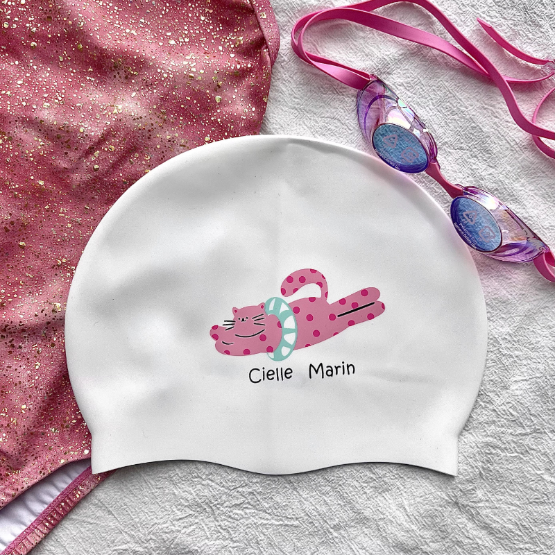 ciellemarin喜马林硅胶防水男女成人儿童游泳帽卡通小头专用泳帽