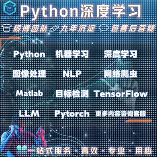 深度学习python图像识别处理机器学习接单代做代编程c++算法指导