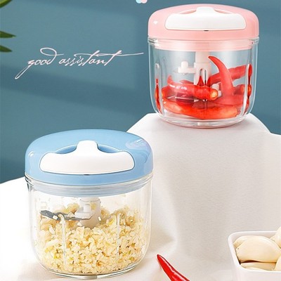 玻璃捣蒜泥神器拉蒜器手动打大蒜蒜蓉搅碎机压蒜绞蒜末家用蒜泥器