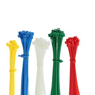 彩色尼龙扎带4*200mm塑料绑扎带红绿黄蓝色勒死狗扎带卡扣