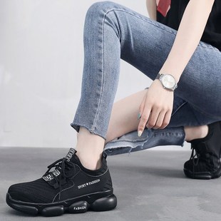 绝缘劳保鞋女四季春秋钢头防砸钢板老保钢包头安全工作鞋女士轻便