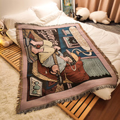 小毛毯铺床休闲毯子盖毯装 饰针织线毯沙发毯办公室午睡毯空调毯潮