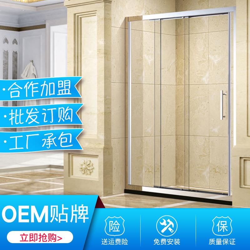 不锈钢钻石形淋浴房不锈钢五金件与太空铝材边框组合方形淋浴房