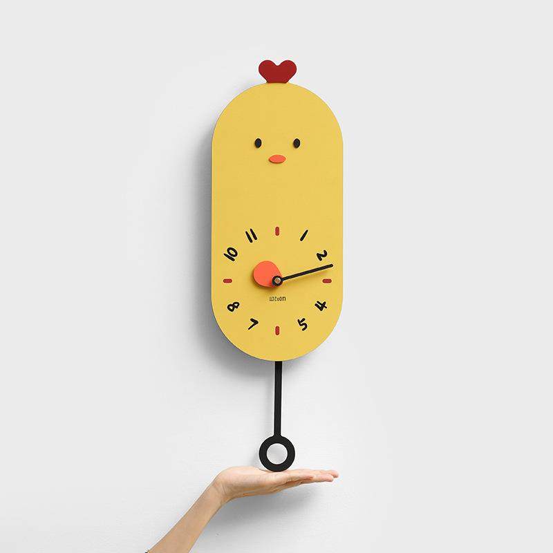 WOZOOM屋准免打孔现代简约客厅挂钟家用挂墙时钟2024新款网红钟表
