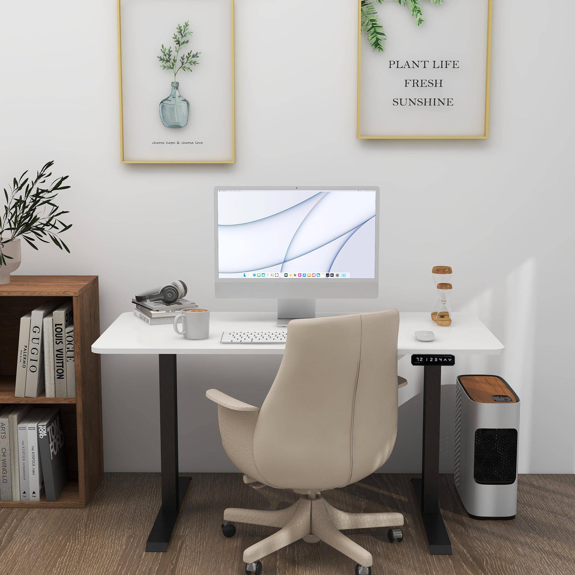 智能电动升降桌电动升降桌腿正装双电机办公电竞升降桌架直销