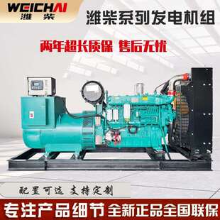 潍柴股份300KW柴油发电机组300千瓦工厂小区应急自动发电机价格