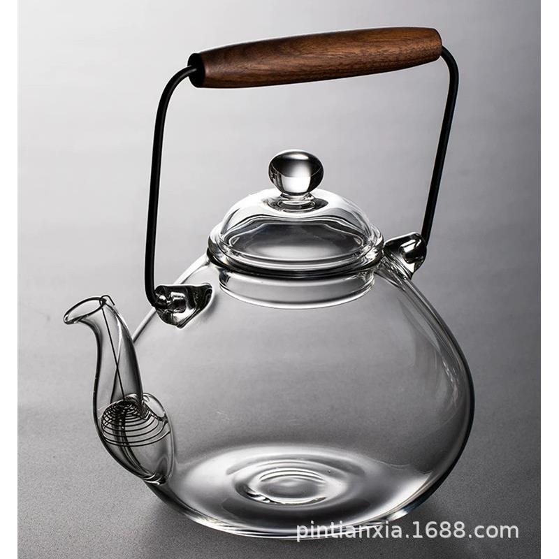 提梁壶耐热玻璃透明煮茶壶泡茶壶烧水壶家用电陶炉煮水壶煮茶器
