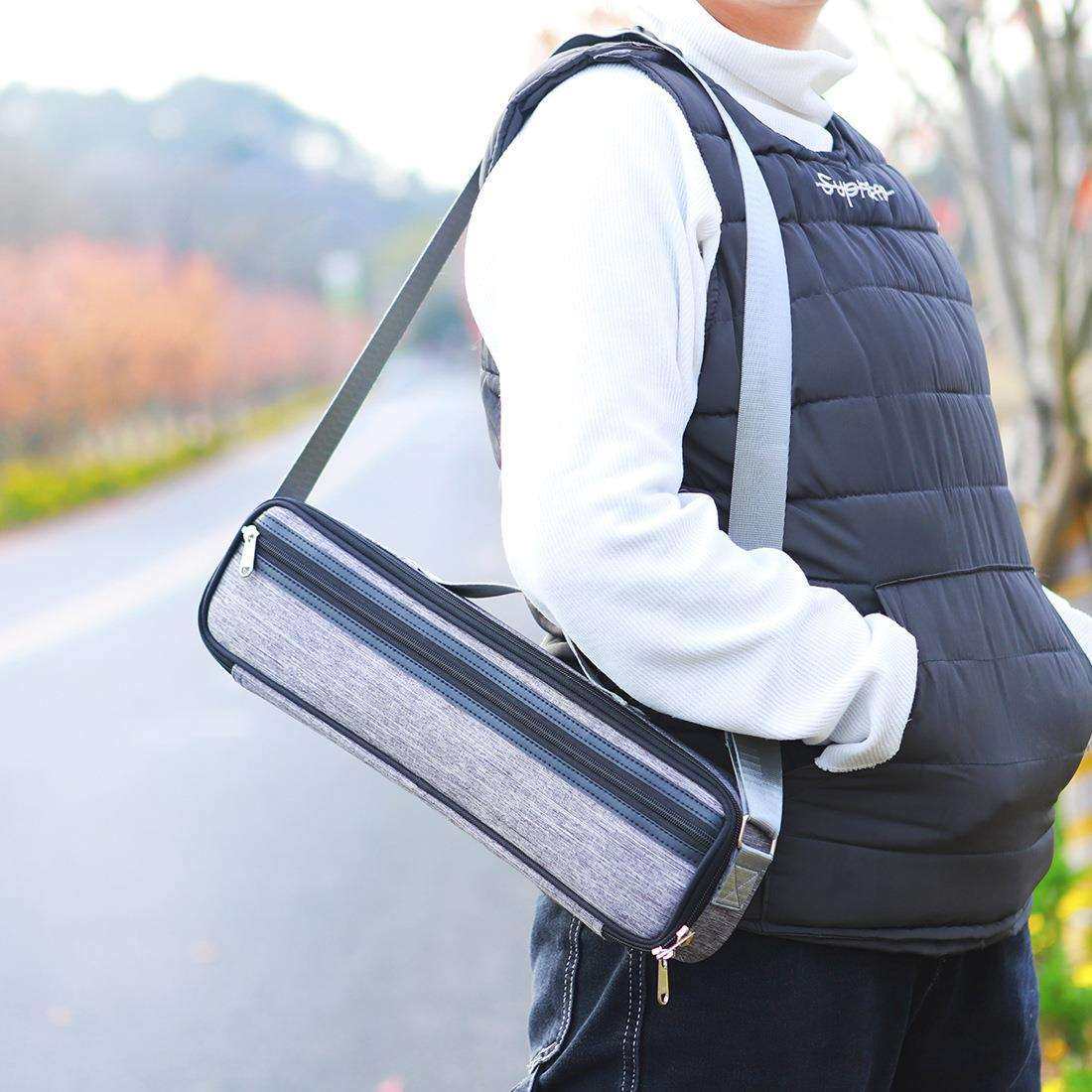 16孔17孔长笛包套装皮质长笛盒牛仔布可手提肩挎长笛收纳包乐器包