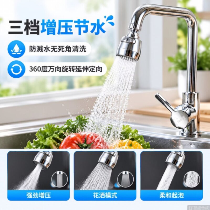 厨房增压防溅水龙头延伸器过滤器
