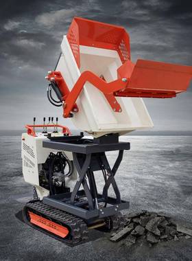 HT500Y-4双层升降迷你翻斗车 农用液压升降自卸车 家用履带运输车