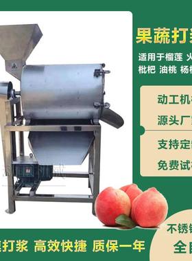 大型工业果蔬打浆机 三道仙人掌果脱皮脱籽制浆机 牛奶果打浆机