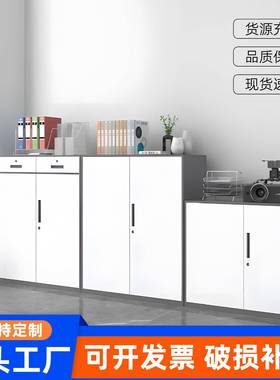 铁皮文件柜办公室档案资料财务凭证收纳矮柜抽屉储物柜书柜