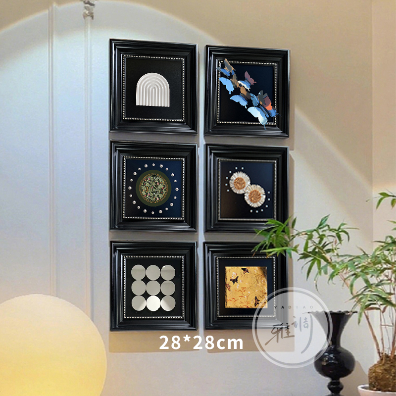 雅调中古轻奢风3D立体装饰挂画