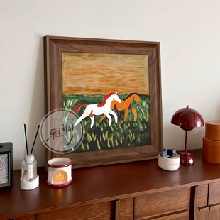 常玉的马DIY数字油画材料包手工艺术品法式中古风高级感装饰挂画