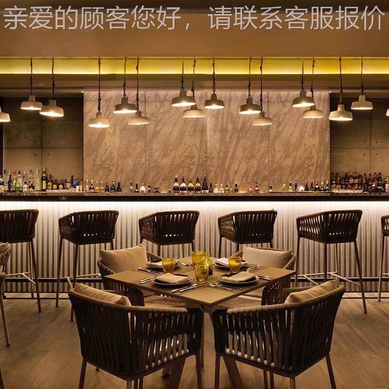 桌椅藤椅三件套室户外具花园庭院藤编组外合家咨询客服阳台酒店绳