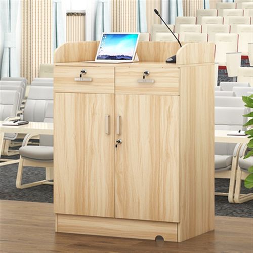 多层板讲台老师讲桌实木需要定做多媒体演讲台迎宾台学校教室教