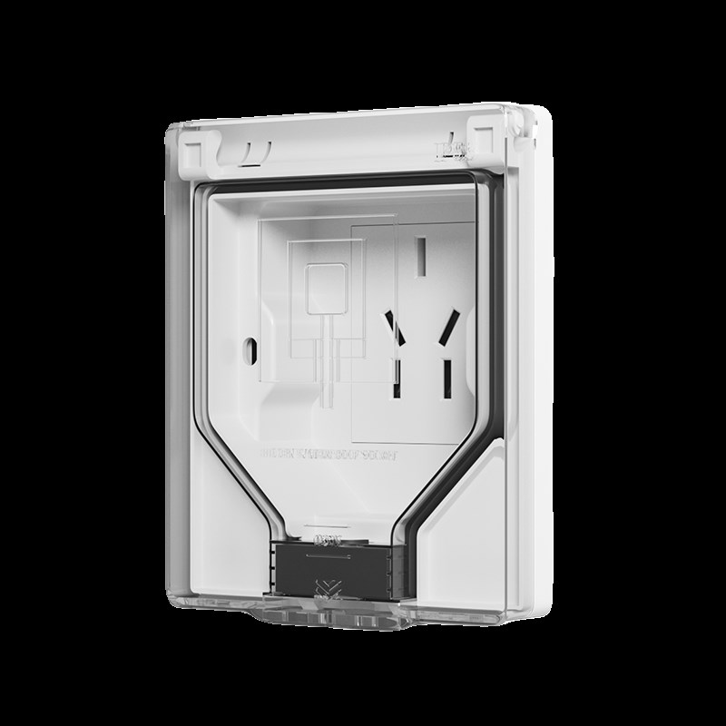 86型内嵌入式隐藏插座卫生间防水盒插座带保护罩盖浴室透明隐形式