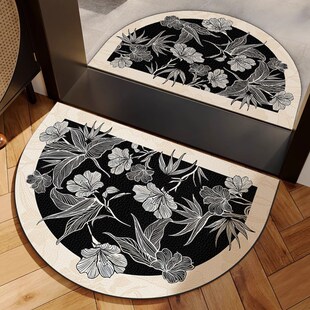 法式半圆形入户门地垫加厚pvc皮革进门门口脚垫耐脏防滑家用地毯