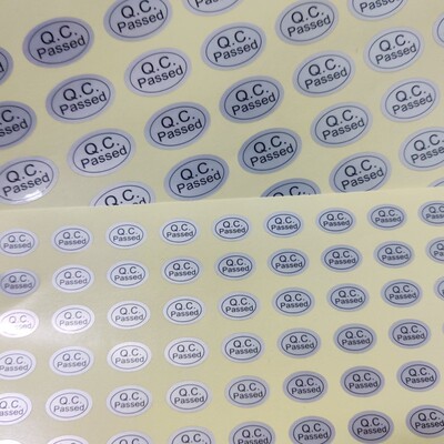 诗束 QC Passed标签 合格证英文QCPASS贴纸 质检防水不干胶 检验