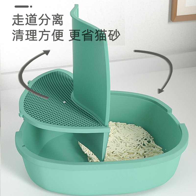 长通道猫砂盆全封闭走廊式防带砂超大厕所隔臭防外溅猫咪用品屎盆