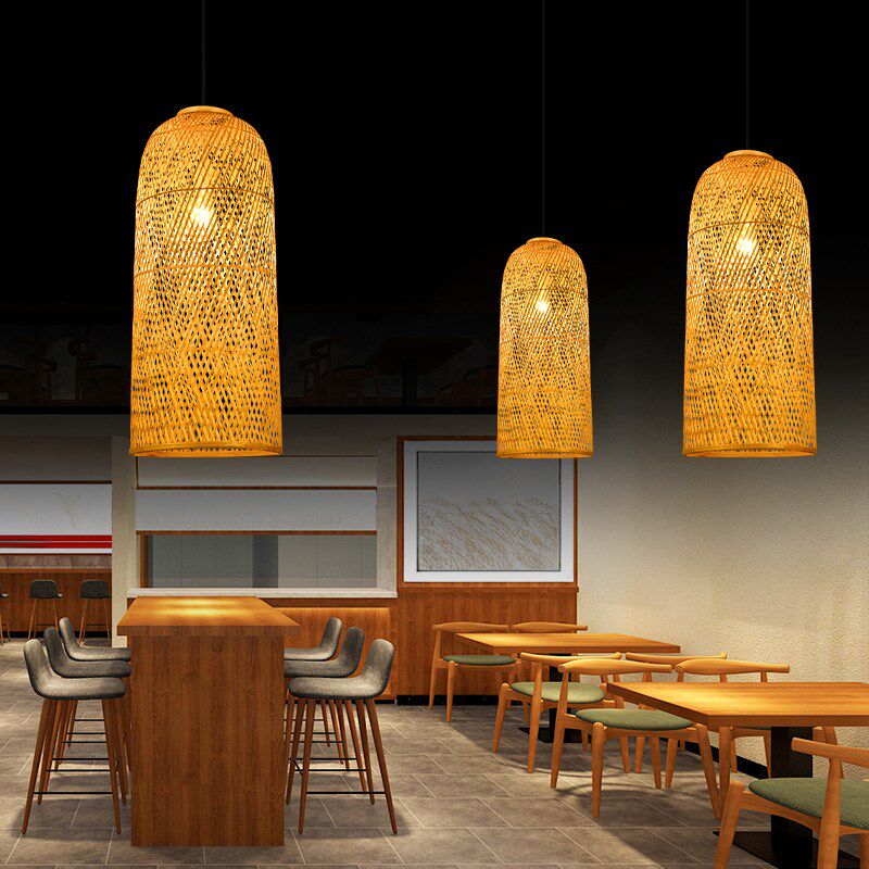 竹灯禅意竹编吊灯新中式灯笼酒店民宿茶楼梯饭店日式竹艺编织灯罩,家装灯饰光源,酒店/宴会厅/餐饮吊灯,淘宝优惠券,粉丝福利购,淘宝优惠卷