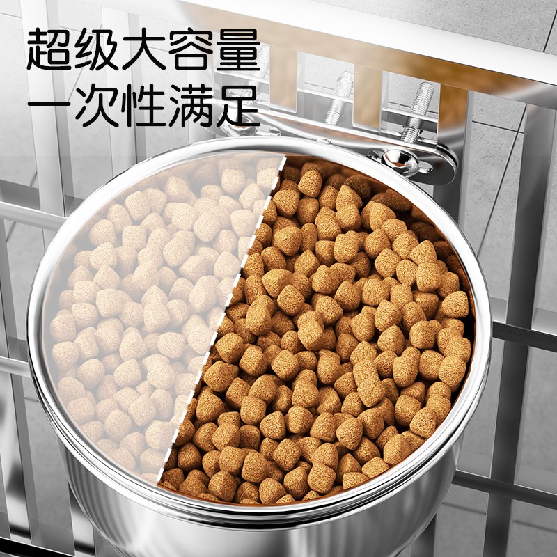 狗盆狗狗食盆宠物狗饭碗不锈钢悬挂式猫水碗防打翻小狗喝水碗饭盆